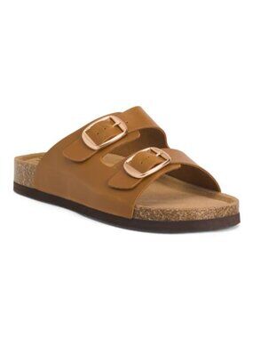 GREYSTONE Leather Eddi Buckle Sandals